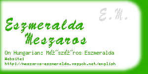 eszmeralda meszaros business card